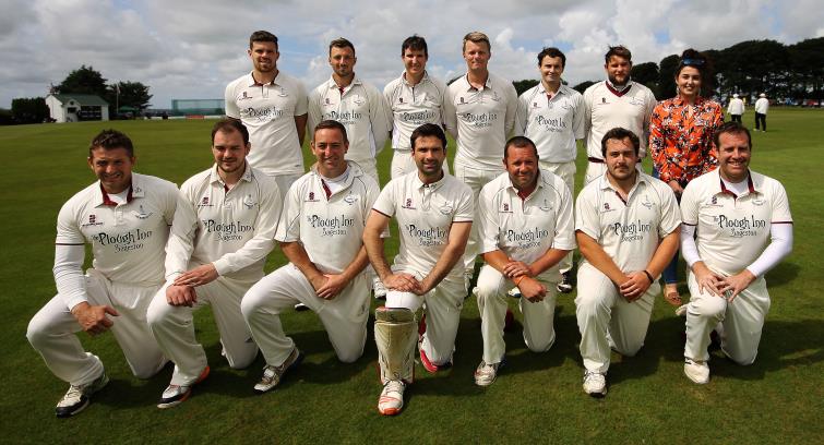 Cresselly line up before the  match 